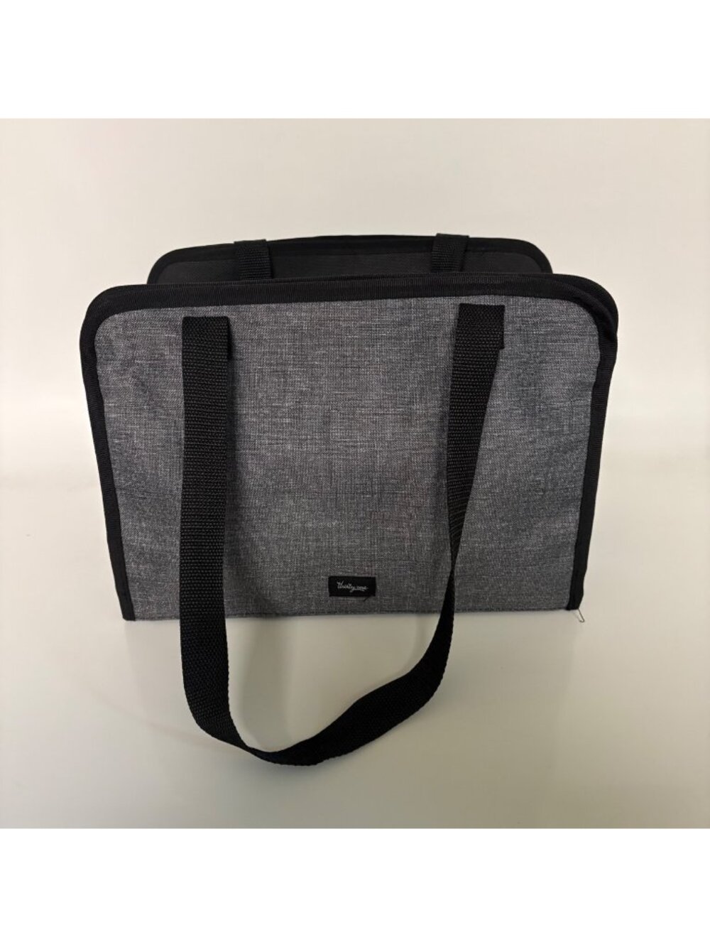 Thirty One Foldable Organizer Tote Multiple Pockets Gray Black Travel Crafts